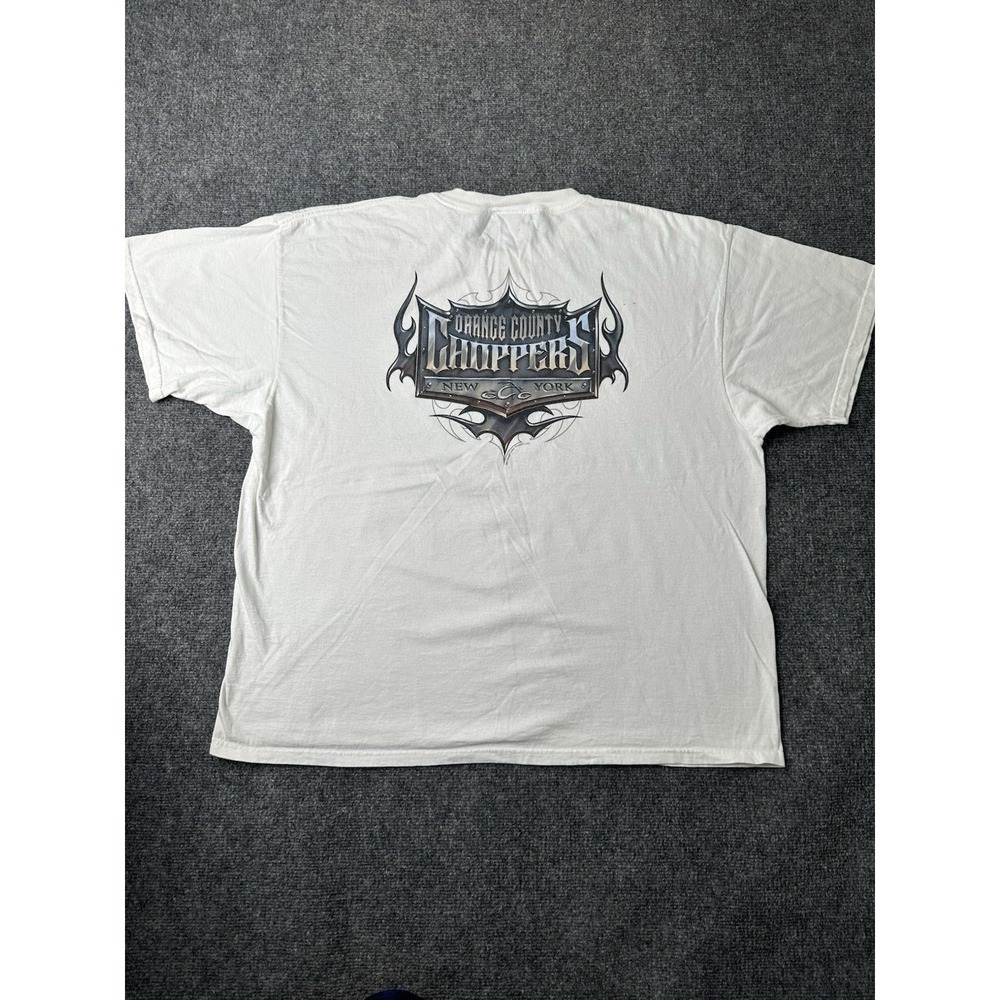 Mens 2003 Orange County Choppers Motorcycle White T Shirt, Size XXL
